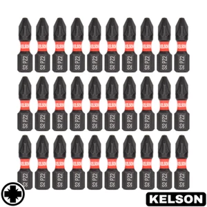 PZ2 25mm Short Pozi 2 Impact Screwdriver Bits Magnetic 1/4" Universal KELSON - Picture 1 of 12