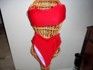LADIES 2 PIECE RED SWIM SET - SIZE XL - Picture 1 of 2