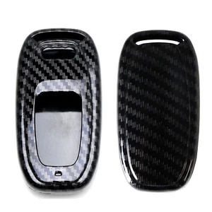 Carbon Fiber ABS Key Remote Cover Protector Shell Case Fit Q5 A4 A6 A7 A8 - Picture 1 of 5