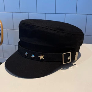 Boina Sombrero Gorra de Newsboy Pintor Sombrero Británico Retro Azul Marino Estilo Gorra Octogonal - Imagen 1 de 10