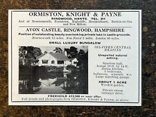 Luxury Bungalow - Avon Castle Ringwood Hants For Sale - 1962 Press Cutting r399