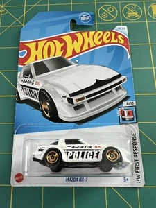 2024 HOT WHEELS MAZDA RX-7 HW FIRST RESPONSE 8/10 POLICE CAR WHITE RX7 - Picture 1 of 1
