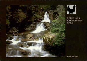 Motiv-Postkarte mit Wasserfall, Waterfall River Falls Rißlochfälle Bayern color - Picture 1 of 2