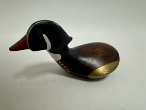 Wood Golf Club Duck Decoy Paperweight Mallard - Spalding Elite 3 - VTG Man Cave - Bild 1 von 6
