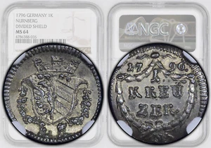 Germany, Nurnberg, Franz II, 1 Kreuzer 1796, Top Pop, NGC MS 64 - Picture 1 of 8