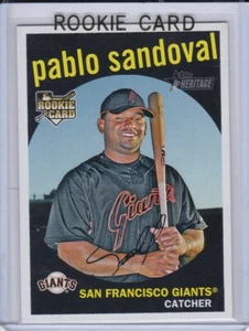 PABLO SANDOVAL ROOKIE CARD 2008 Topps Heritage Baseball SF Giants RC FAT PANDA - Picture 1 of 2
