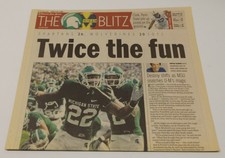 Detroit Free Press October 4, 2009 - MSU Spartans vs U of Michigan Wolverines