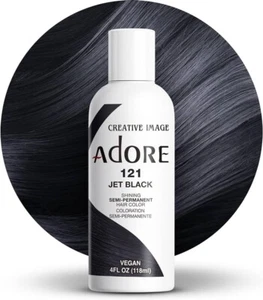 Adore Semi Permanent JET BLACK Hair Colour 121 - 118ml | AUS SELLER SAME DAY - Picture 1 of 2