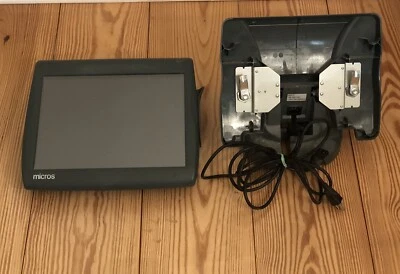 Micros Workstation 5A POS 400814-101 Terminal & Stand - Image 1 of 3