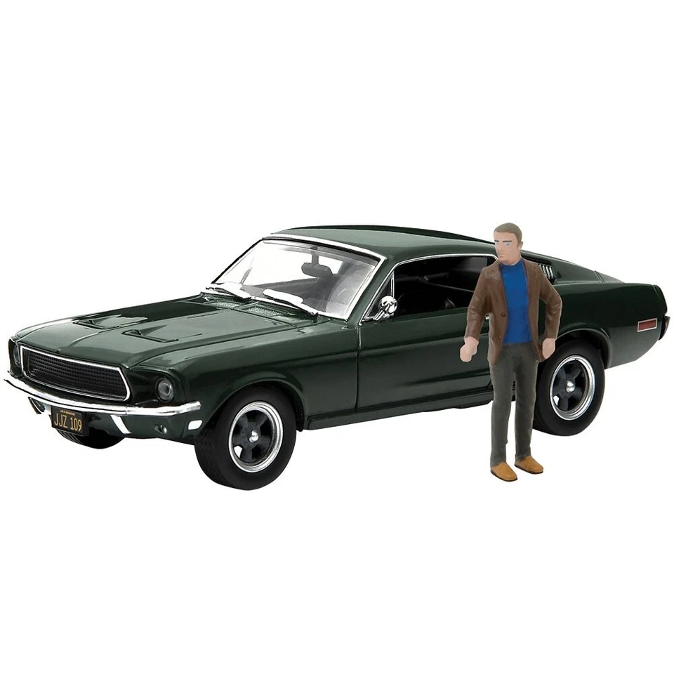 1/43 FORD MUSTANG GT STEVE MCQUEEN BULLITT + FIGURES 1968 GREENLIGHT 86433 RARE - Immagine 1 di 1