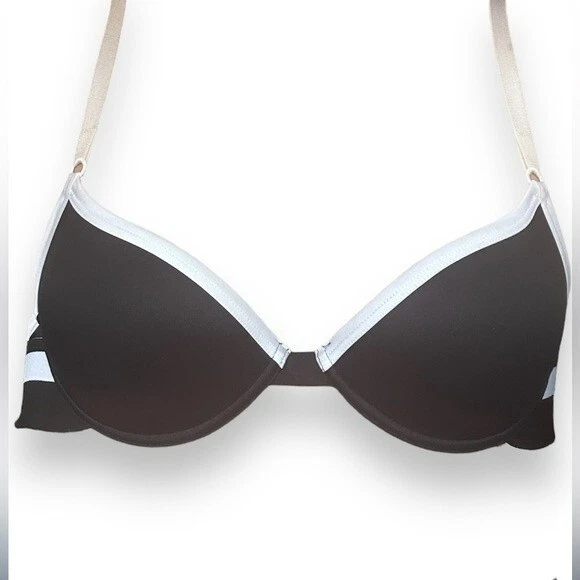 Sujetador Dolce & Gabbana Vintage Deportivo Negro Blanco Prendas Exterior Push-Up Logo 30C/30B Foto 1 de 4