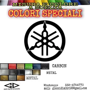 Adesivo PRESPAZIATO REPLICA logo YAMAHA DIAPASON COLORI METAL - Imagen 1 de 15