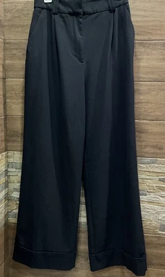 ZARA Women's High Waisted Wide Leg Pants Slacks - Black - Medium - Image 1 of 4