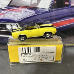 MODELO MOTORING HO SLOT CAR '69 CAMARO RS CARROCERÍA CONVERTIBLE NOS Amarillo Negro - Imagen 1 de 7