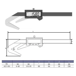 Digital Caliper 60 Degree 3 Groove Milling Cutter 440mm for Precision Use - Picture 1 of 8