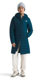 Size S The North Face Women's Aconcagua Parka Jacket Coat Midnight Petrol Blue - Picture 1 of 9