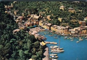 Portofino Italia Fishing Village & Resort Italian Riviera Aerial View Postcard - Bild 1 von 2