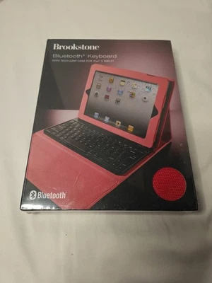 Brookstone Bluetooth Keyboard With Portfolio Case For IPad 2 Tablet Pink New!!! - Image 1 of 4