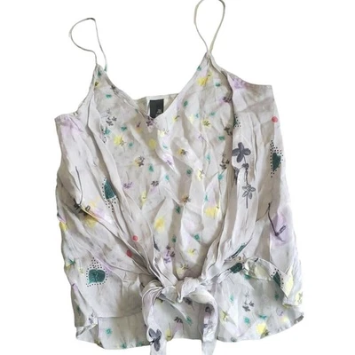 TOPSHOP Boutique Floral Drapeado Corbata Camisola Cami Camiseta sin Mangas en Lavanda Talla 4 NUEVO Foto 1 de 4