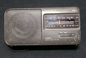Sony ICF-390 AM/FM 2 Band Portable Radio. Battery Operated. Requires 2x AA Batts - Picture 1 of 3