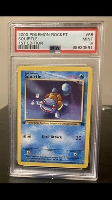 2000 Pokémon Team Rocket Squirtle 1st Edition PSA 9 MINT #68 TCG - Image 1 of 4