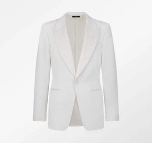 Chaqueta para hombre Tom Ford blanca 85 % lana Lana, 15 % mohair Shelton - Imagen 1 de 5