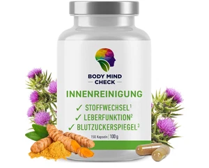 Leber Kur Komplex 150 Kapseln–Mariendistel,Cholin,Resveratrol,Grüntee,hochdosier - Picture 1 of 5