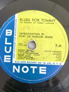 PORT OF HARLEM SEVEN BLUES FOR TOMMY 78RPM BLUE NOTE 7 - Picture 1 of 4