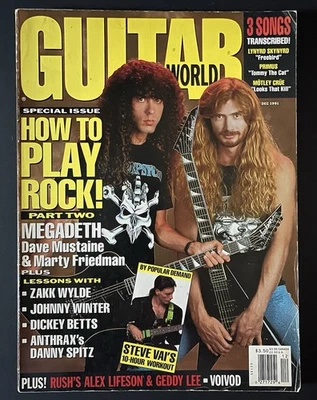 Guitar World Magazine December 1991 Megadeath Motley Crue + Poster Foto 1 de 4