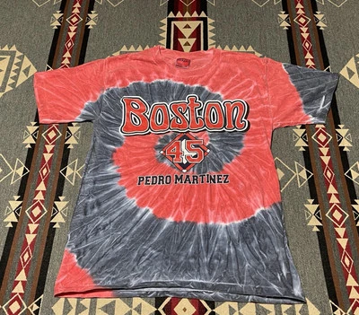 Pedro Martinez Boston Red Sox #45 Tie Dye Tee Men’s Sz M Vtg M10 - Image 1 of 4