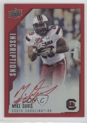 2015 Upper Deck Inscriptions Red /75 Mike Davis #MD Rookie Auto RC - Image 1 of 2