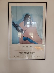 Póster litográfico firmado a lápiz Fritz Scholder pintura Scottsdale Santa Fe... - Imagen 1 de 8