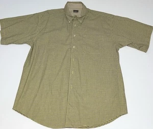 Haggar FOREVERNEW Shirt Men's L Yellow Short Sleeve Wrinkle Resistant Mens Large - Picture 1 of 4