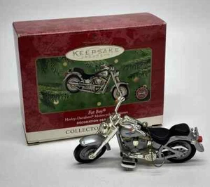 Harley Davidson FAT BOY Hallmark Keepsake Collector's Series Ornamento Fecha 2000 - Imagen 1 de 7