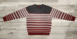 Yoki Men's Knit Sweater - Charcoal/Red/Heather Grey Colorblock - Size L - Picture 1 of 4