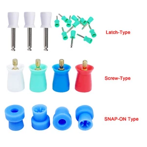 Dental Prophy Prophylaxis Polishing Rubber Cups Webbed Screw-in Snap on Latch - Picture 1 of 22