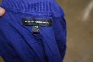 Women's Express Design Studio Royal Blue pullover Dress Sweater Size XS Spandex