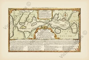 old map ROAD OF LOVE marriage valentine matrimony chart 1794 art print poster - Picture 1 of 16