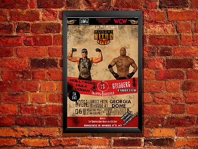 Póster de lucha libre Hollywood Hulk Hogan Vs. Goldberg 1998 WCW Monday Nitro Foto 1 de 2