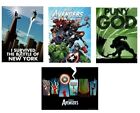 Marvel Avengers Group, Hulk, Iron Man, Avengers Weapon Poster 18 × 24 Set Of 4 