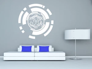 Círculo abstracto tatuaje de pared - pegatina de pared - Hud - Imagen 1 de 7