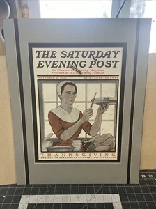 saturday evening post Matted Cover Lot 1905 - 1956 Lot Of 14, 16 X 20” - Bild 1 von 15