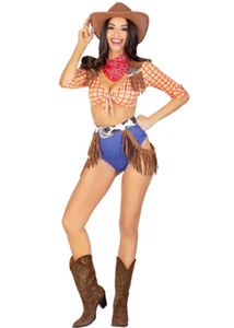Adult Womens Woody Leg Avenue Playful Cowboy Costume Western Cowgirl NO HAT - Picture 1 of 4