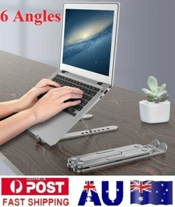 Laptop Tablet Stand H'Quality Aluminium Adjustable Multi Angle Portable Macbook - Picture 1 of 13