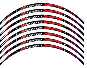 Adesivi cerchi striscie ruote Bmw S 1000 XR S1000 XR wheels stickers nero black - Picture 1 of 4