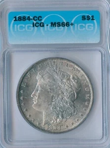 1884-CC USA Morgan Silver Dollar - ICG MS66+ - Picture 1 of 2