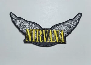 Official Nirvana Wings Patch Box Logo Embroidered Iron On Est. 4" x 2" - Picture 1 of 1