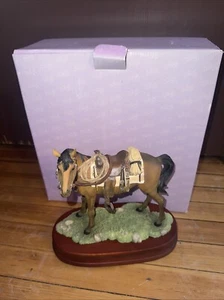 San Francisco 1992 Music Box Figurine Horse w/ Saddle NIB MINT Condition - Picture 1 of 4
