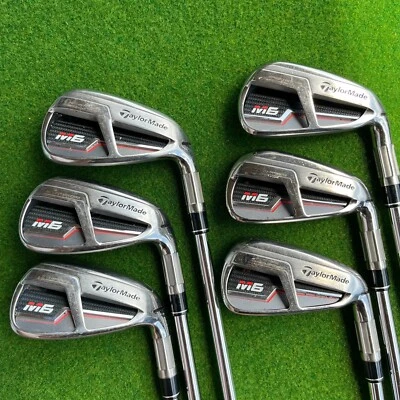 Taylormade M6 Ironset 5-9+Pw 6pc  RH REAX85 JP  Steel Flex S used - Image 1 of 4