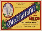 Old Faithful Beer 9" x 12" Metal Sign